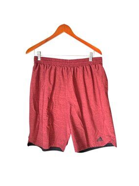 Adidas Mens Red Heathered Athletic Shorts Size XL